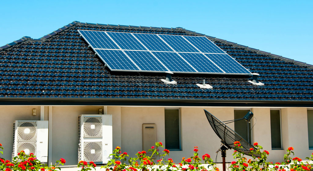 domestic solar panel installation